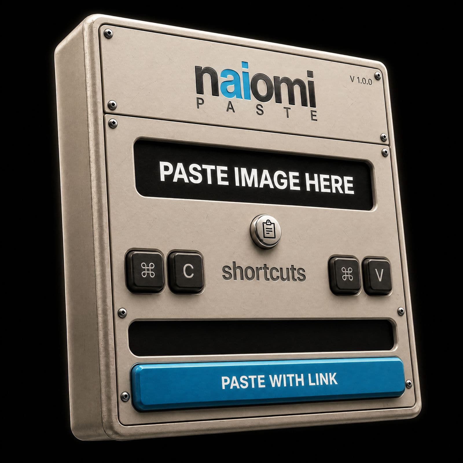NAIOMI Paste — vista del panel